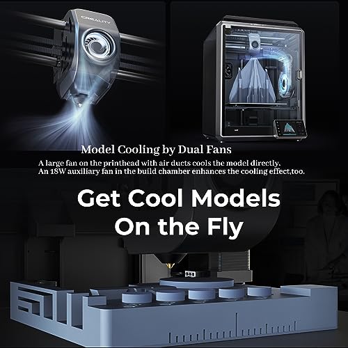 Creality 3D Drucker K1 FDM Drucktechnik,600mm/s Druckgeschwindigkeit mit Doppel Lüfternkühlung,2000mm/s² Beschleunigungen,Fernsteuerung mit WiFi-Verbindung,32mm³/s Flow Hotend,Z-Achse Position – Bild 4