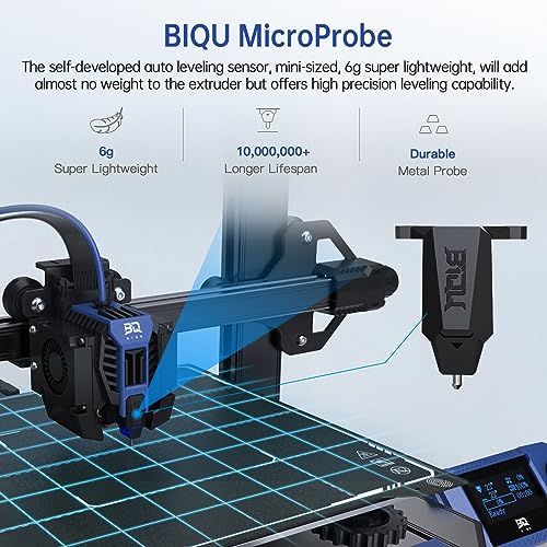 BIQU Hurakan 3D Drucker, Vorinstallierter Klipper, DIY 3D Drucker mit BTT Microprobe Bettnivellierungssensor, Manta M4P+CB1 Steuerplatine, WiFi Filament Runout Sensor, Druckgröße 8.66x8.66x10.63in – Bild 3