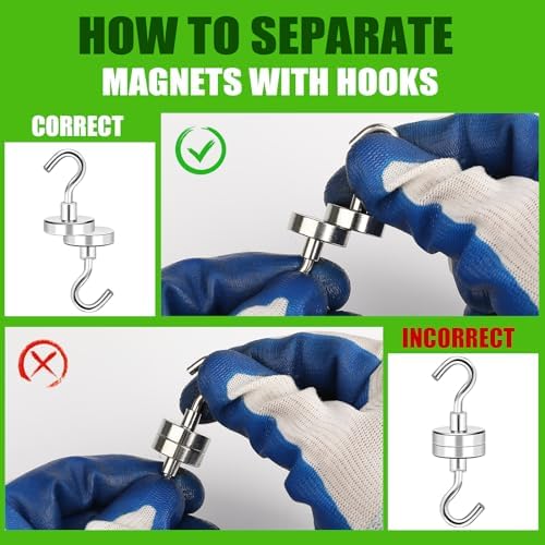 MIKEDE Magnetic Hooks 40lbs for Refrigerators