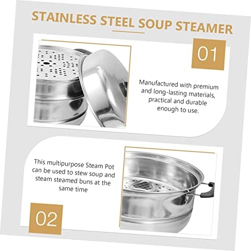 GLEAVI 3-Tier Steaming Pot Set with Basket