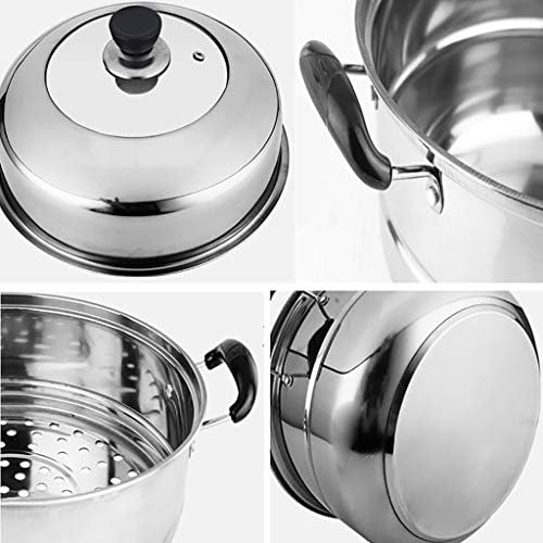 Stainless Steel Steamer Pot with Anti-Scalding Handles