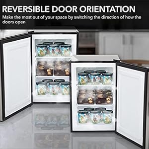   Whynter-CUF-210SS-Mini-21-Cubic-Foot-Energy-Star-Rated-Small-Upright-Freezer-with-Lock-Stainless-Steel-Black