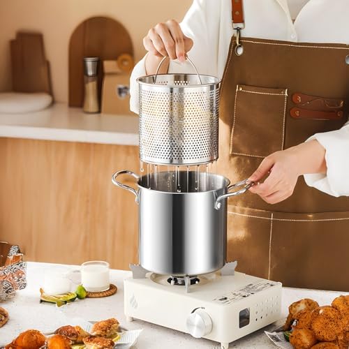 HomaissonStainless Steel Vegetable Steamer 63in with Strainer and Lid