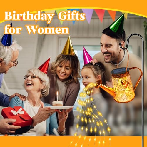 Solar Watering Can Lights, Hummingbird Gifts for Christmas Women Mom Grandma Birthday, Waterproof Outdoor Garden Decor Large Hanging Solar Lanterns Garden Lights for Patio Porch Yard Flowerbed Pathway - Image 5