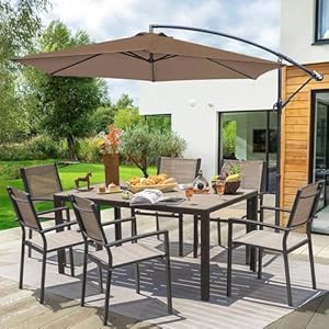   Homall-Patio-Dining-Set-7-Pieces-Outdoor-Furniture-with-Large-Table-and-6-Textilene-Chairs-for-Porch-Brown