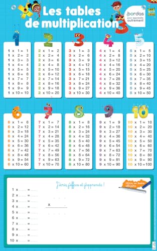 Les Posters effaçables - Les tables de multiplication