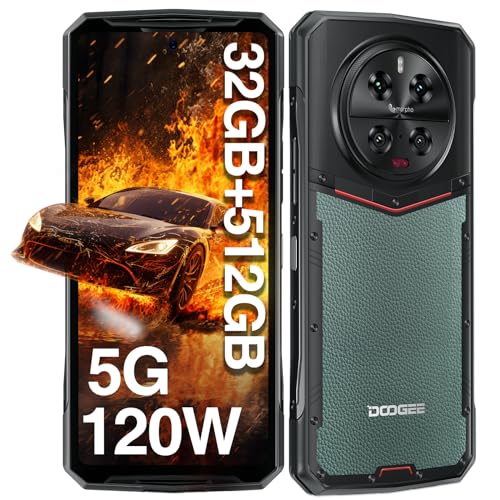 DOOGEE DK10 5G (2024) Rugged Smartphone 32GB+512GB/2TB, Dimensity 8020, 5150mAh 120W Schnellladung, 6,67 Zoll AMOLED 120Hz, unzerstörbares Telefon, 50MP+64MP+16MP, IP68/69K/Dual SIM/NFC/OTG/GPS Grün