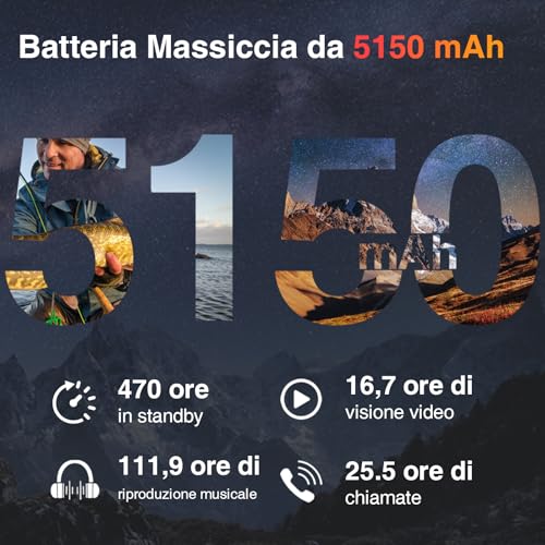 DOOGEE Blade 10 Rugged Smartphone 2024, 9GB+128GB/2TB Unzerstörbares Telefon Android 14, 6,56 Zoll HD+ 90Hz IPS, 10,7 mm Ultra-thin, 3 Slot/4G Dual SIM, 5150mAh/16MP+8MP/Octa Core/GPS/Face Unlock – Bild 6