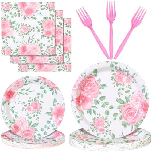Charming Floral Party Tableware Set for Moments