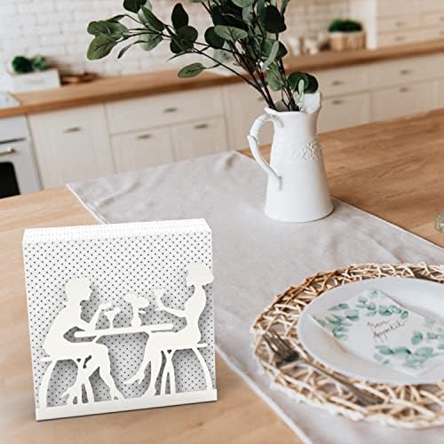 Solid Metal Napkin Holder Silver