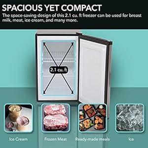   Whynter-CUF-210SS-Mini-21-Cubic-Foot-Energy-Star-Rated-Small-Upright-Freezer-with-Lock-Stainless-Steel-Black
