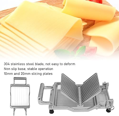 Perfect Cheese Slicer 10mm 20mm AdjustabilityCommercial Bread Cheese Grater with Grid Scale