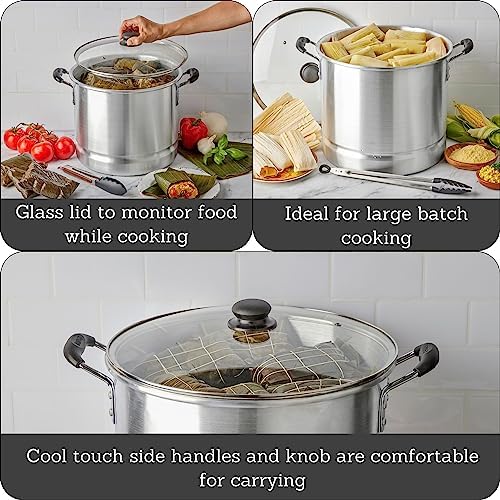 IMUSA Aluminum 24-Quart Steamer