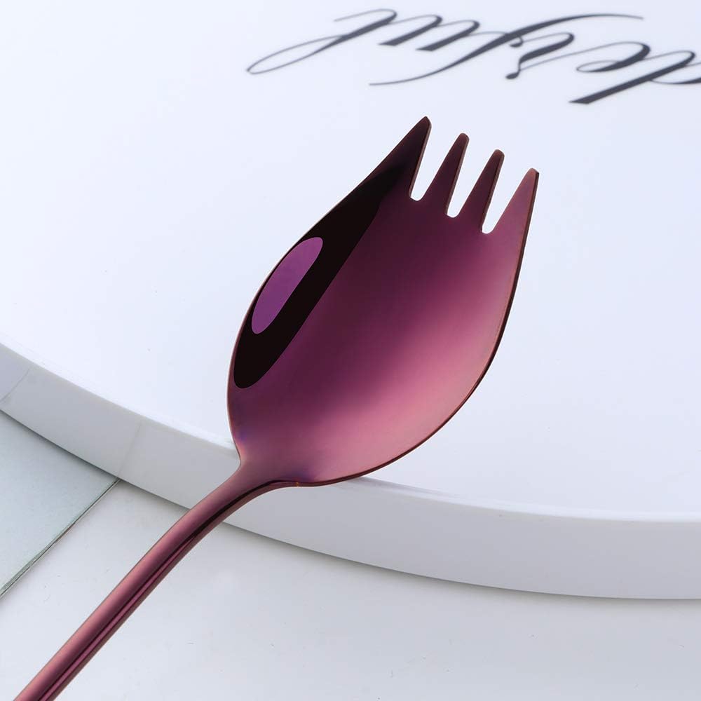 Buyer Star Purple Sporks 5-Piece Stainless Steel Spoons Forks