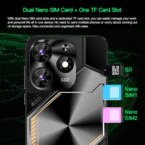 MsMga Günstiges Smartphone, 16 GB ROM (skalierbar auf 128 GB), 5,0 Zoll IPS Display, Android 9.0 OS, Dual SIM Dual Kameras, Face ID 3G Mobile Phones (Povo6 Neo-Green) – Bild 8