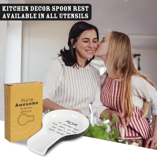 Spoon Rest - Gifts for Mom Spoon Rest for Stove Top for Cooking Spoons Spatula Kitchen Decor Mothers Day Gifts for Mom with Gift Box Ready - Image 6