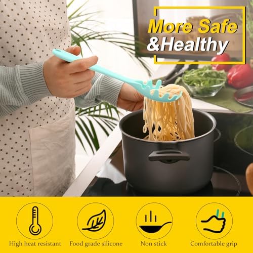 12-Piece Heat-Resistant Silicone Pasta Forks for Kitchen