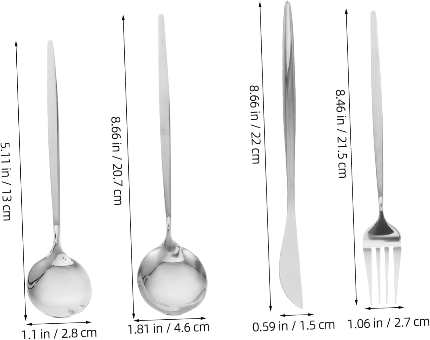 GARVALON Gold Plated Fork Set 5pc Elegant Stainless Steel