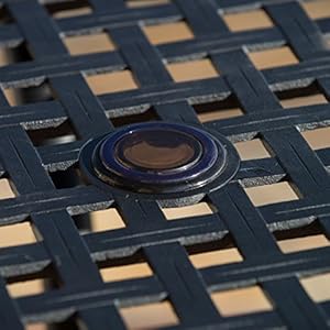 Christopher Knight Home Hallandale Cast Aluminum Outdoor Dining Set 5 Pcs Set Black Sand