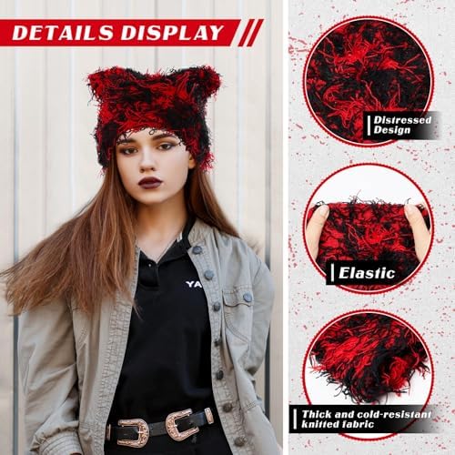 Chuarry Y2K Knitted Cat Beanie