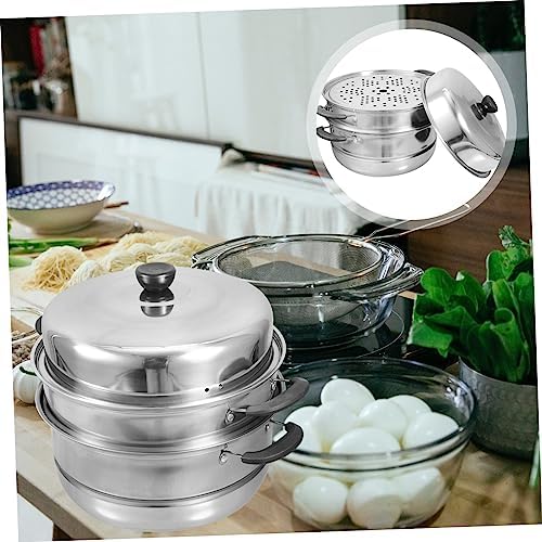 GLEAVI 3-Tier Steaming Pot Set with Basket