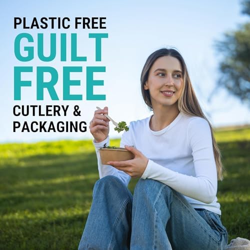 Eco-Friendly Disposable Wooden Cutlery Set 300 Pieces Reusable Compostable Kitchen Essentials