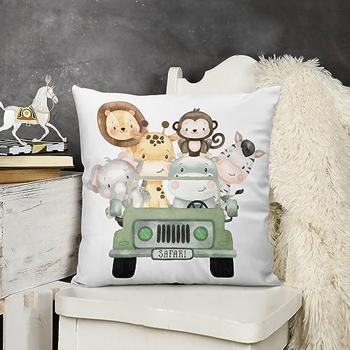 HawSkgFub Safari Animal Plush Pillowcase Throw