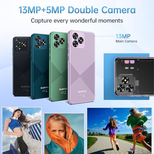 OUKITEL C53 Android 14 Smartphone Ohne Vertrag - 8GB+64GB/1TB erweiterbar Handy Ohne Vertrag, Octa Core 6,6" HD+ Smartphone, 13MP+5MP Kamera 4300mAh, 4G Dual SIM Simlockfreie Handys, Gesicht/GPS, Blau – Bild 7