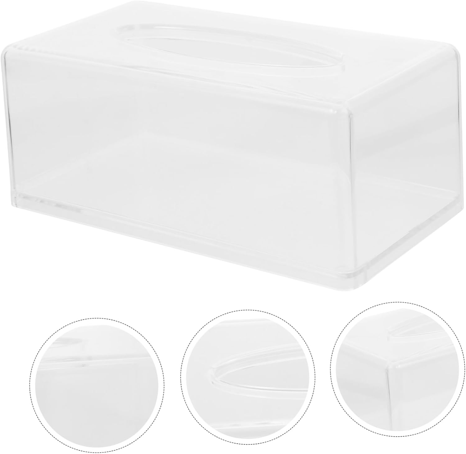 Homoyoyo Acrylic Tissue Box Lid Holder Compact Napkin Dispenser with Modern Design