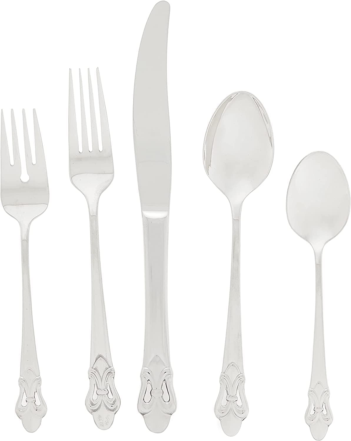 Perfect Ginkgo International Fleur de Lis 5-Piece Flatware Set