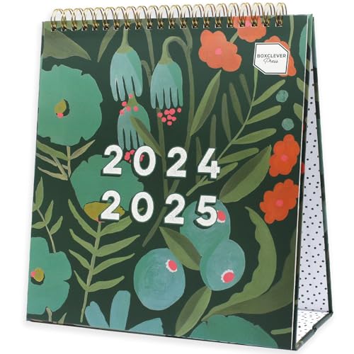 Boxclever Press Desk Calendar 2024/25 UK. Runs Aug'24 - Jul'25. Academic Desktop Calendar 2024-2025 with Tabs to Find your Page with Ease