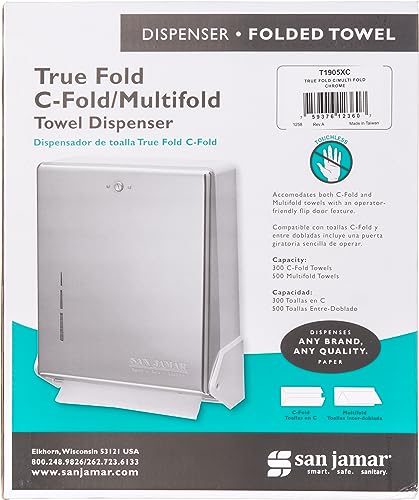 San Jamar True Fold Paper Towel Dispenser Chrome