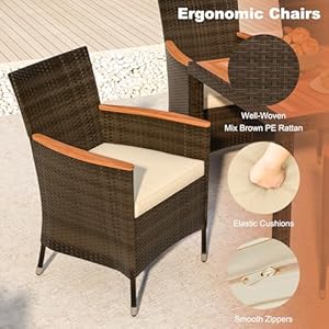   HAPPYGRILL-7-Pieces-Rattan-Wicker-Patio-Dining-Set-Outdoor-Dining-Set-with-Cushions-Large-Dining-Table-with-Acacia-Wood-Top-Outside-Dining-Furniture-Set-with-Umbrella-Hole