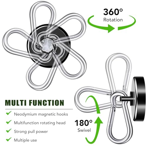 E BAvTE Carabiner Magnetic Hooks 12-Pack 110LBS - Ultimate Storage Solution