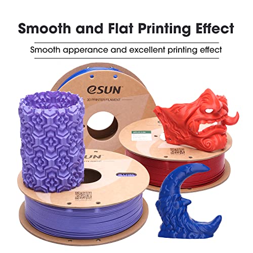 eSUN PLA Filament 1.75mm, Modifiziertes 3D Drucker Filament PLA, Maßgenauigkeit +/- 0.03mm, 1KG Spule (2.2 LBS) 3D Druck Filament für 3D Drucker (D-Blau, PLA Lite - 1KG) – Bild 3
