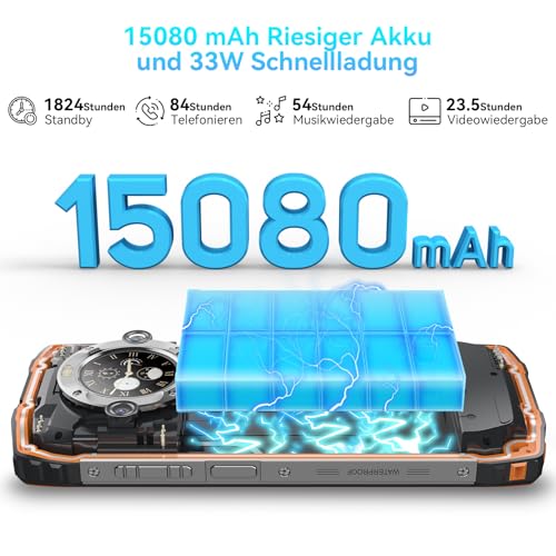 Blackview BV9300 Pro Outdoor Handy 16GB+256GB 120Hz 6.7" FHD+1.32" Zurück Dsiplay 15080mAh(33W) Outdoor Smartphone Ohne Vertrag Android 13, 64MP+32MP, Fingerabdruck, IP68 Wasserdicht, GPS, IP69K, NFC – Bild 5