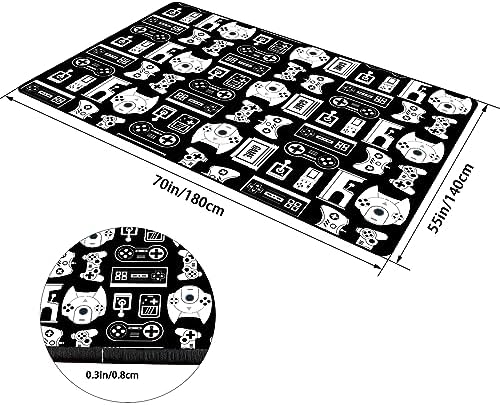 Lacut Game Rug with Controller Design for Boys Room