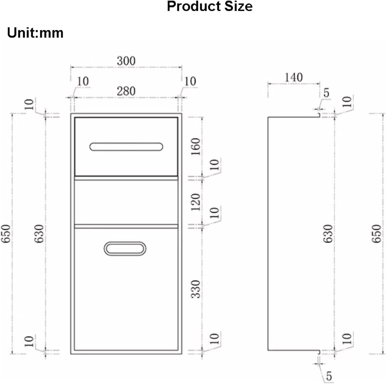 Wall-Mounted Stainless Steel Towel Trash Holder