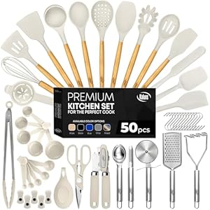 Kaluns 50 PCS Silicone Kitchen Uten...