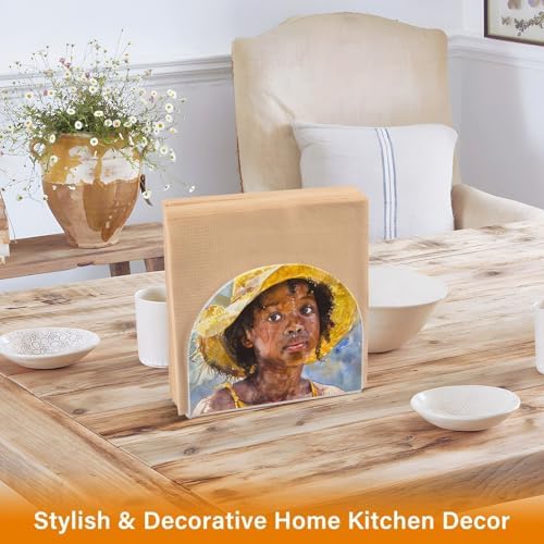 ALAZA Napkin Holder African American Napkins Dispenser