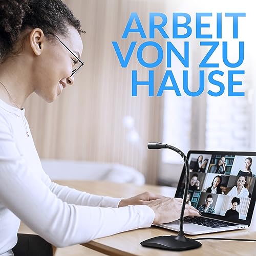 KLIM Talk USB - Standmikrofon PC und Mac - Kompatibel mit jedem Computer - Professionelles USB Mikrofon- High Definition Audio USB Microphone 2024 - Schwarz – Bild 7