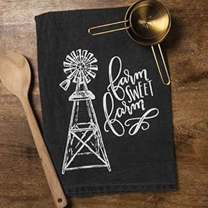 Primitives by Kathy 38912 Farmhouse Dish Towel, 28" Square, Farm Sweet Farm Primitives by Kathy 38912 Farmhouse Dish Towel 28 Square Farm Sweet Farm