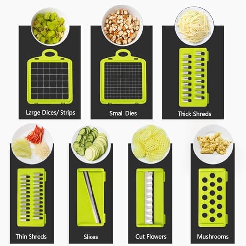 10 in 1 Vegetable Chopper with Stainless Steel Blades