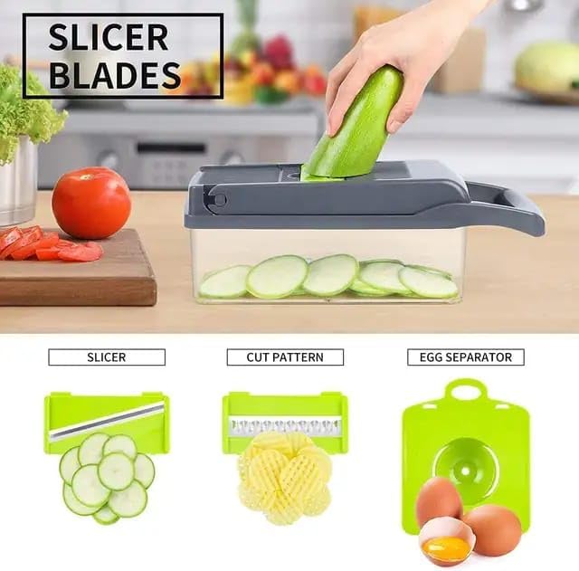 16-in-1 Vegetable Chopper with Container Pro-Performance Multifunctional Veggie Slicer