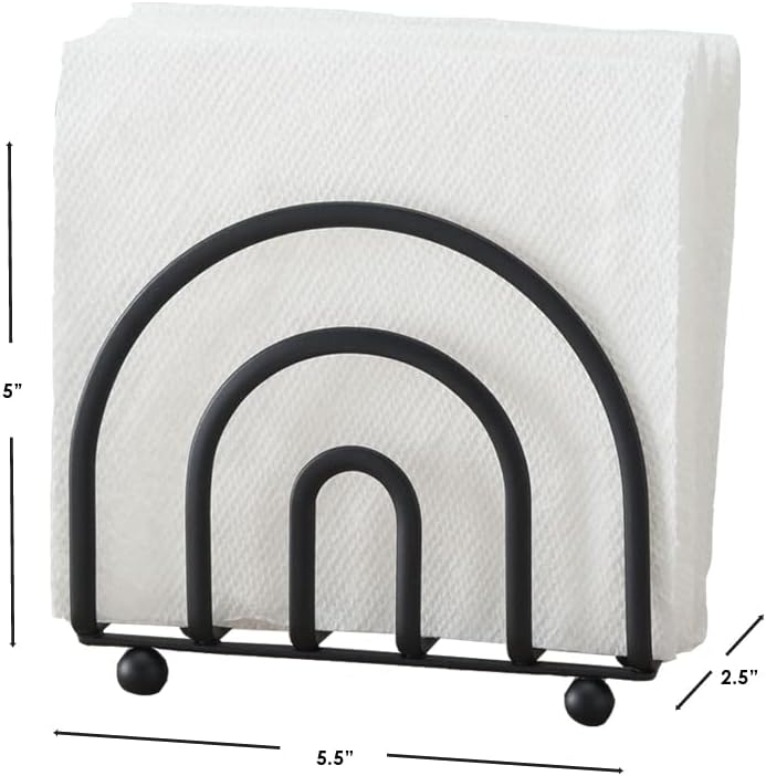Home Basics Napkin Holder - Rust-Resistant Modern Steel Organizer