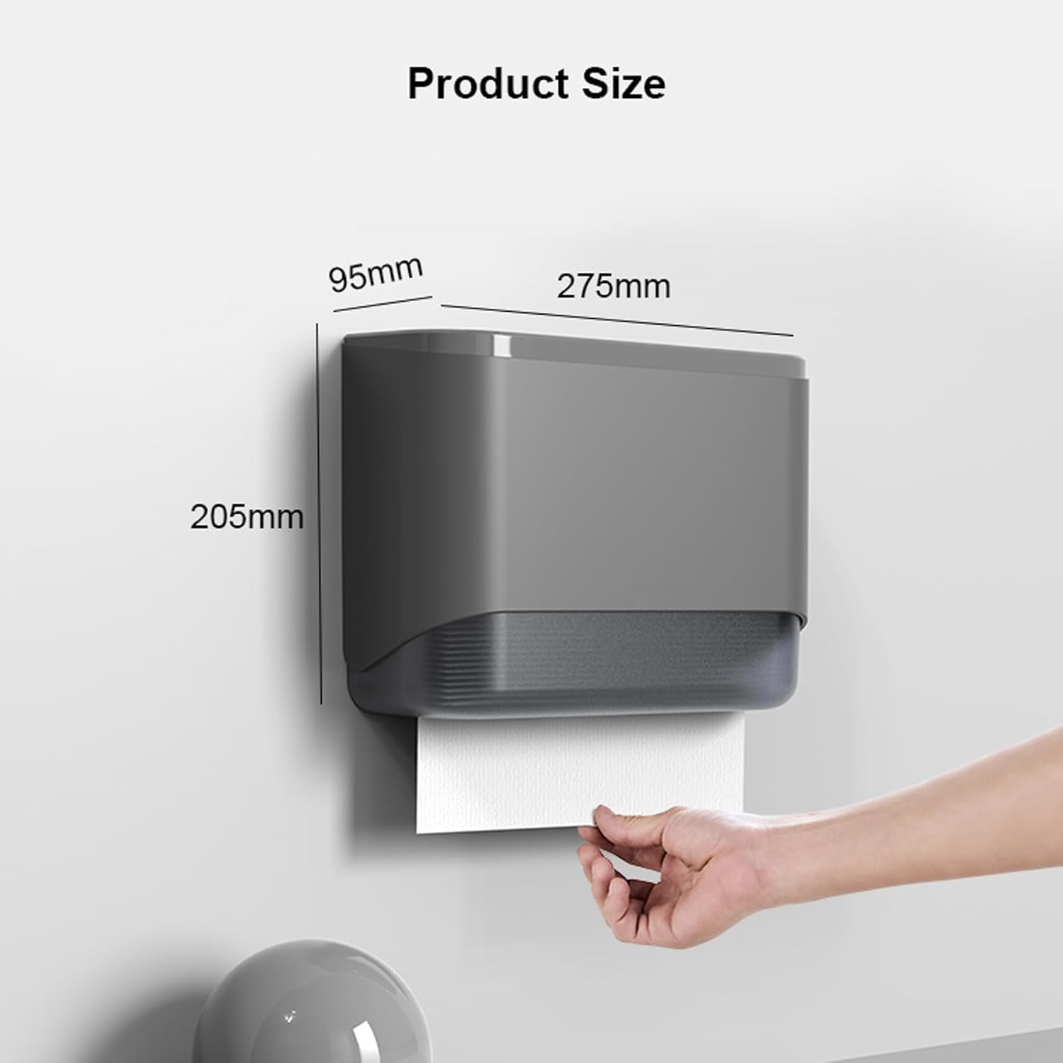 Bathroom Wall-Mounted Commercial Towel Dispenser with 200 Sheets