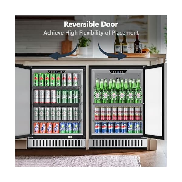   24-inch-Beverage-Refrigerator-180-Cans-Under-Counter-Fridge-with-Stainless-Steel-Built-in-and-Freestanding-Outdoor-Refrigerator-for-Patio-Home-Kitchen-ETL-DOE-NSF-Approved