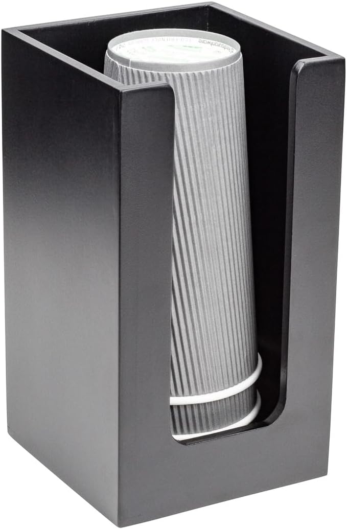 Restaurantware 45 x 8 Inch Coffee Cup Dispenser with Bamboo Napkin Holder