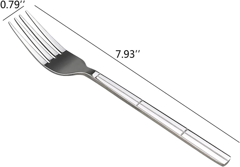 Lesbin 12-Piece Stainless Steel Dinner Forks 797-Inch