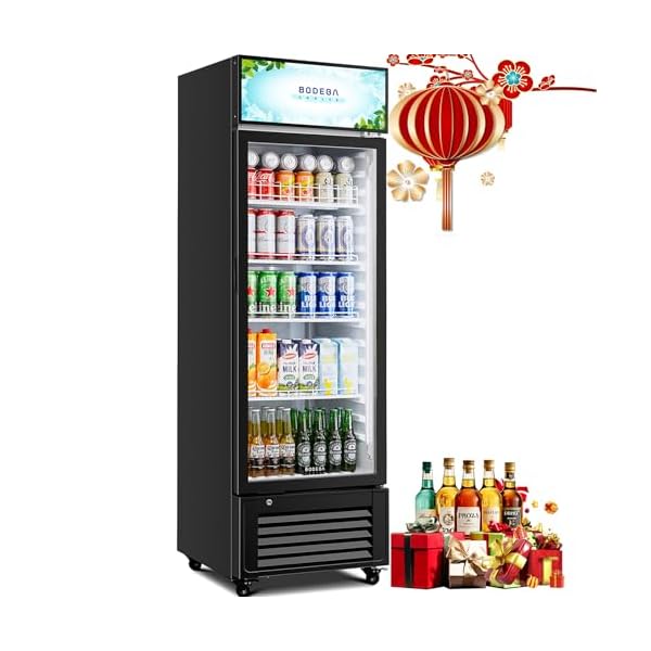Bodegacooler glass door commercial refrigerators 113 cu ft commercial beverage cooler glass door display refrigerators for sale bar cooler drink upright commercial fridge with soft led light  urban country home decor